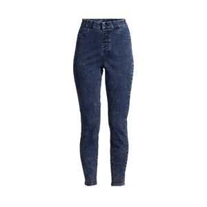 No Boundaries NEW Juniors' Super High Rise Pull On Curvy Acid Wash Jegging